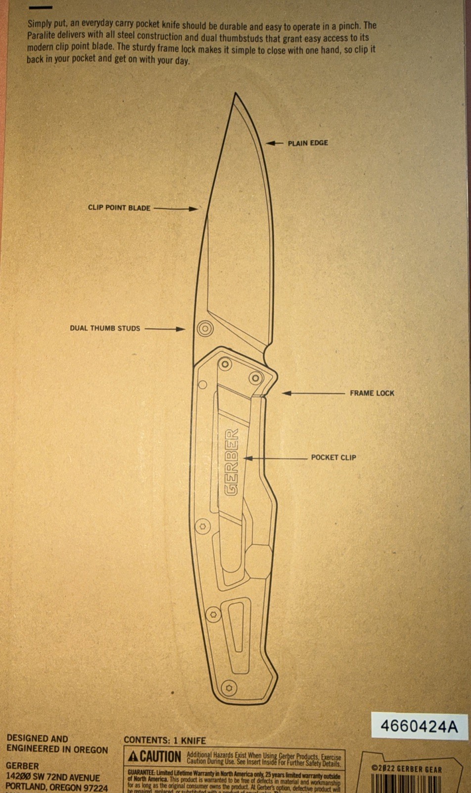 Gerber Paralite Skeleton Frame