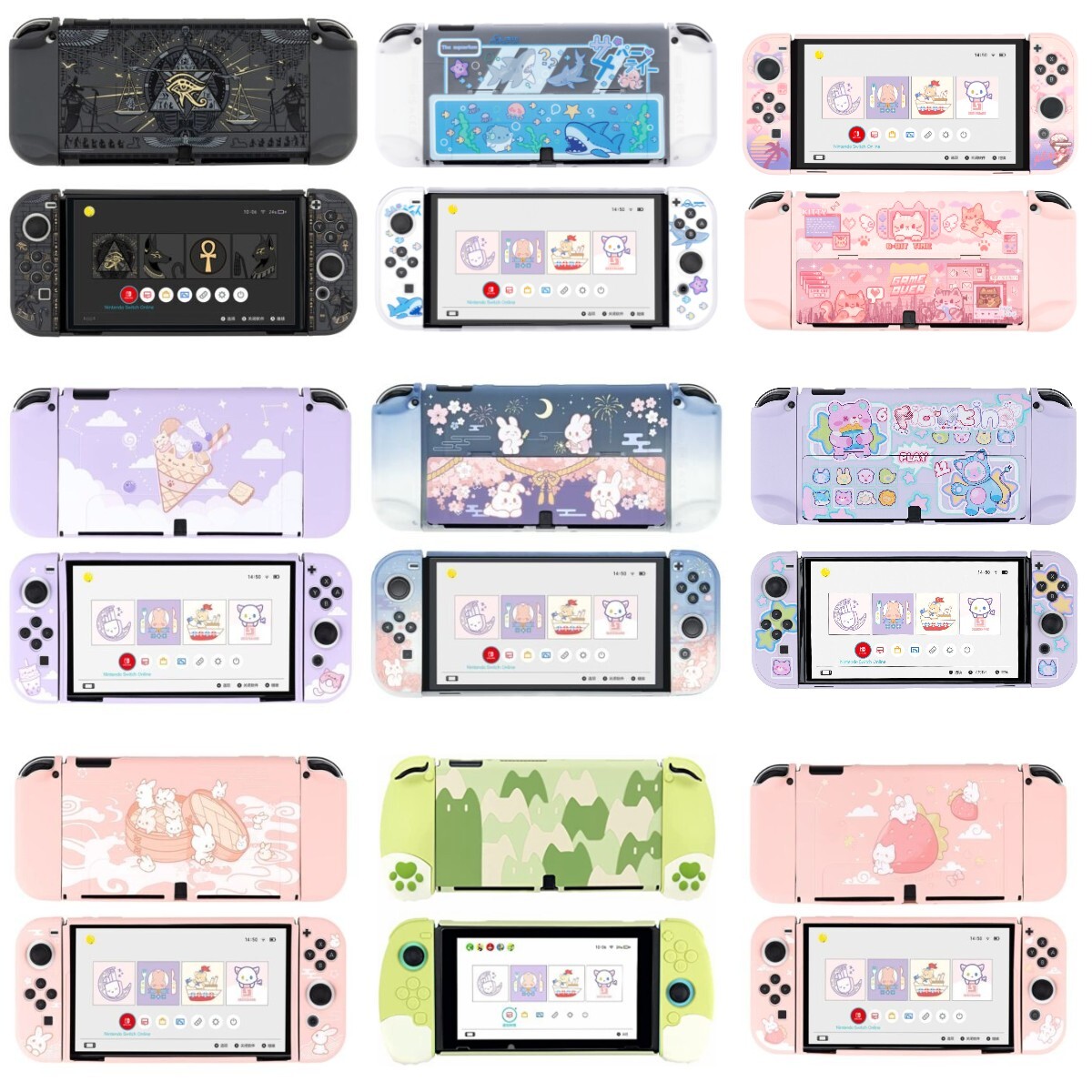 GeekShare Nintendo Switch OLED Protective Case HardShell Full Body Protector US
