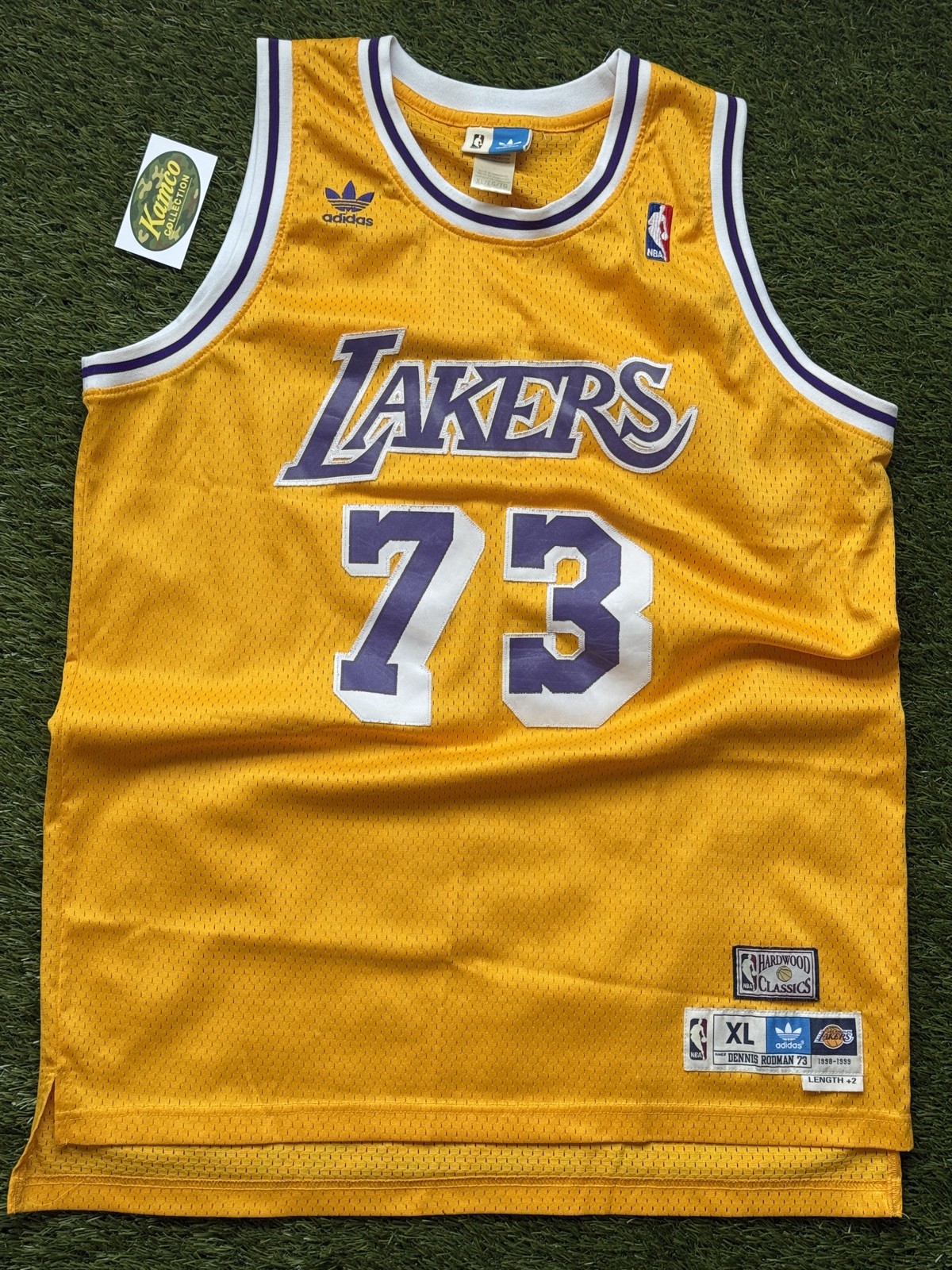 Adidas Men's Dennis Rodman Los Angeles Lakers #73 Hardwood Classics Jersey Sz XL