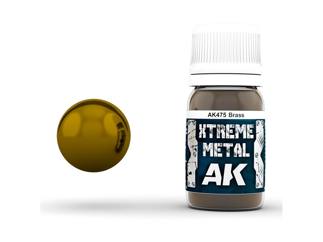 AK Interactive - BRASS XTREME METAL Enamel paint, 30ml, AK475