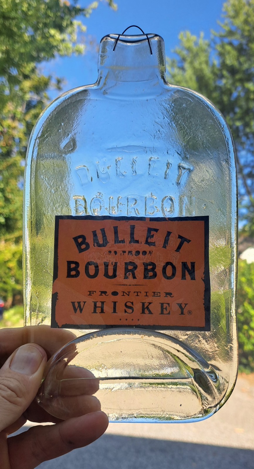 Melted Bulleit Bourbon Whiskey Bottle - Cool Wall Art!
