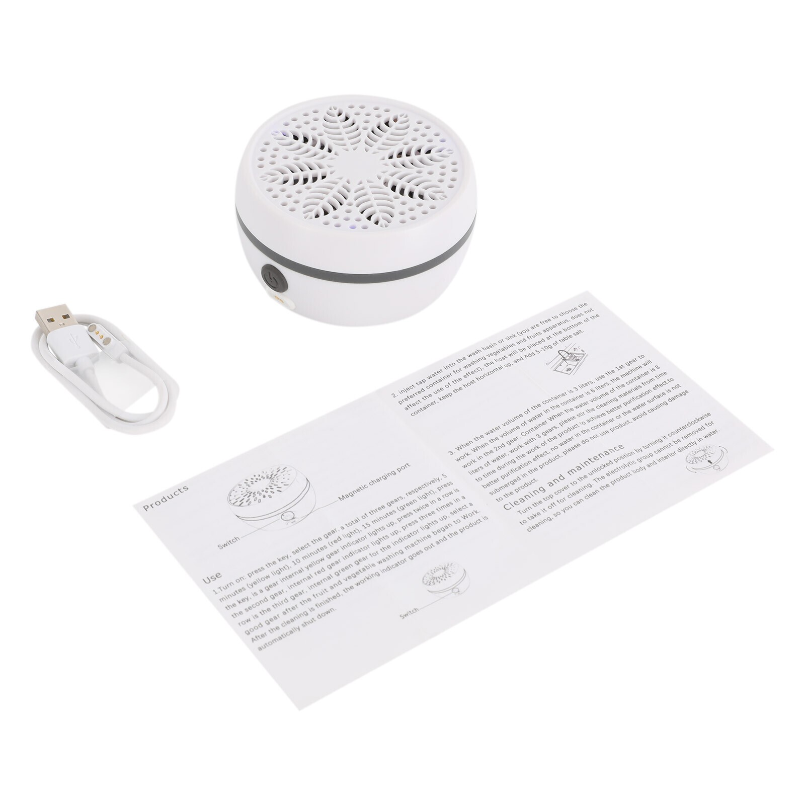 Fruit and Vegetable Cleaning Machine Purifier Portable Washing Cleaner Device US