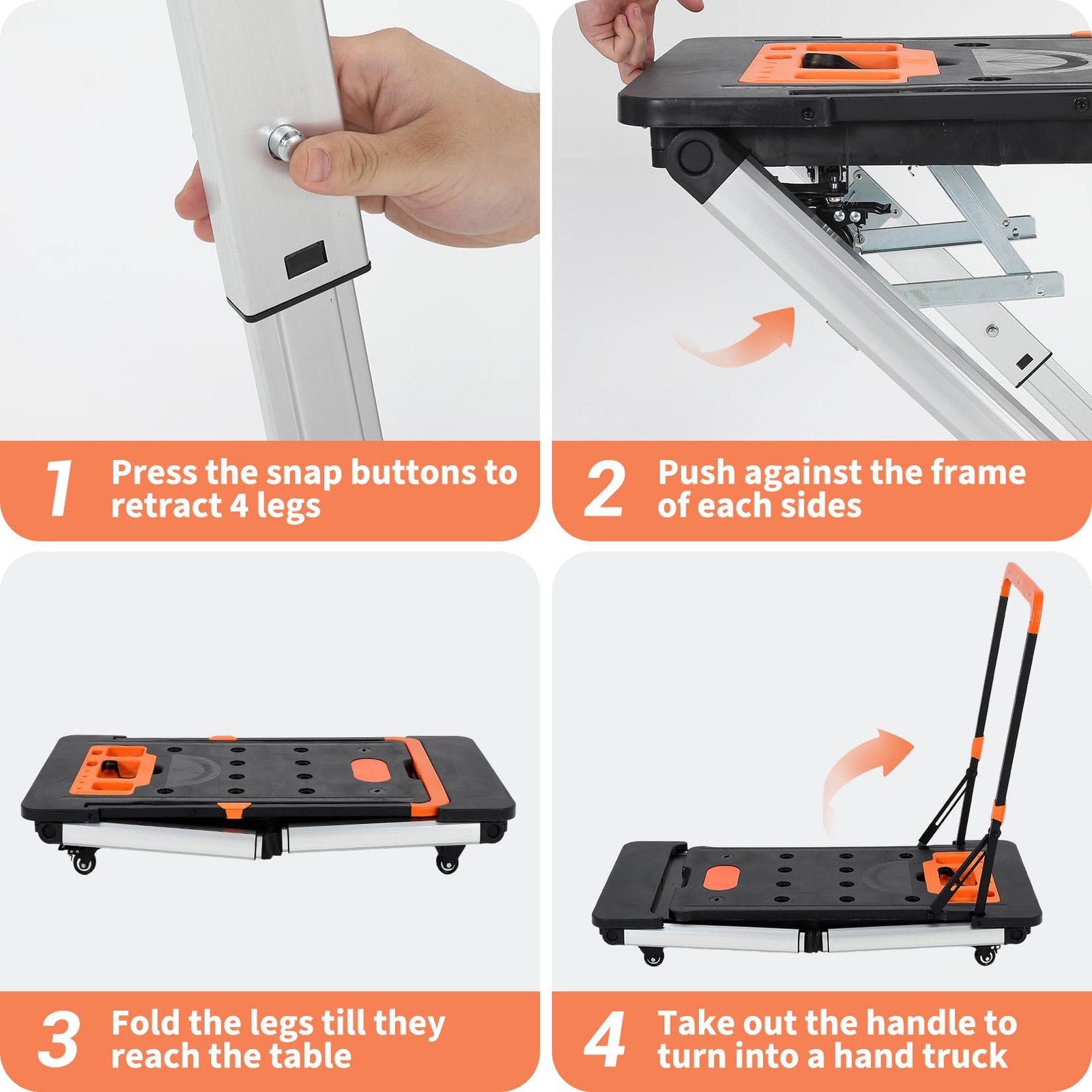 7 in 1 Multifunctional Folding Work Table, Portable Workbench for Garage,Jobsite