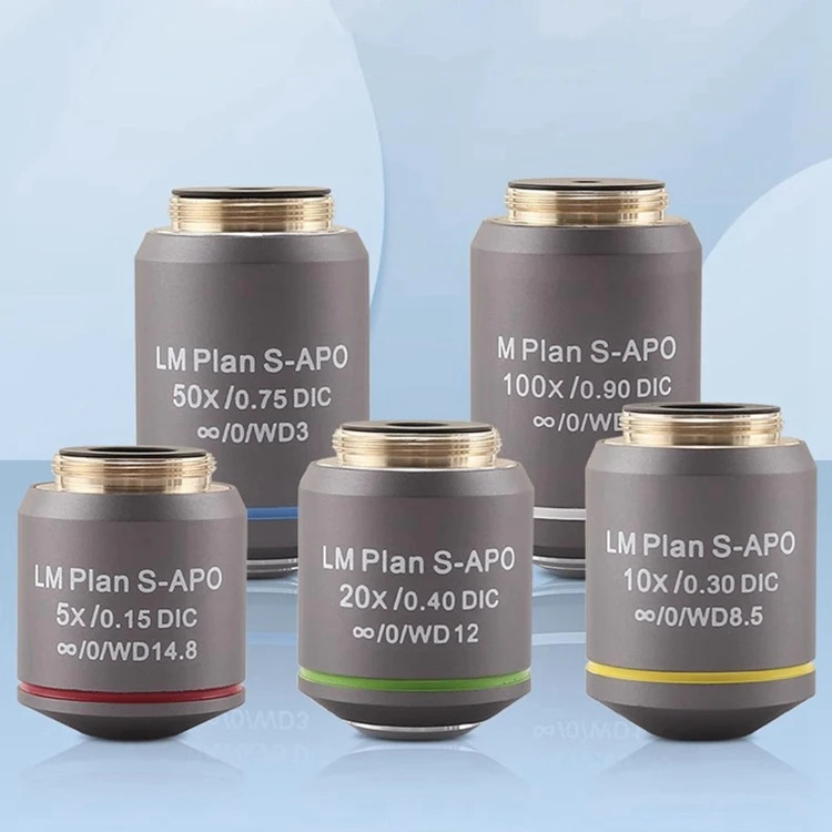 LM Plan S-APO 5X-100X Infinity Objective Lens DIC for Metallurgical Microscope