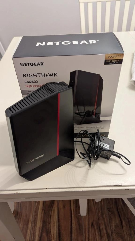 Netgear Nighthawk CM2500 DOCSIS 3.1 High Speed Cable Modem-NO ORIG.BOX