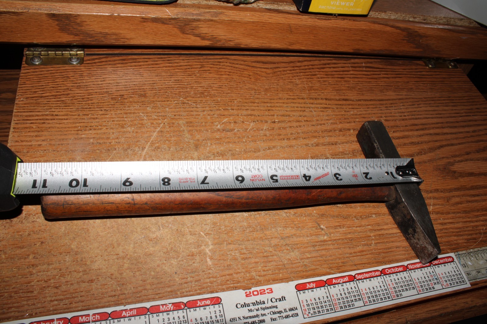 Vintage Plumb Tack Hammer Tinsmith Square Flat Head