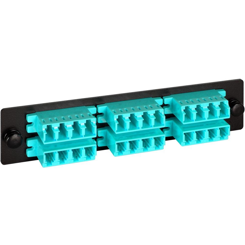 ICC ADAPTER PANEL 6-QUAD LC 24F AQUA 10G ICFOPL161G UPC 633758037631