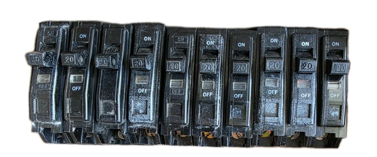 Square D QO120 1-Pole 20 Amps 120VAC 10KA Circuit Breaker LOT OF 10