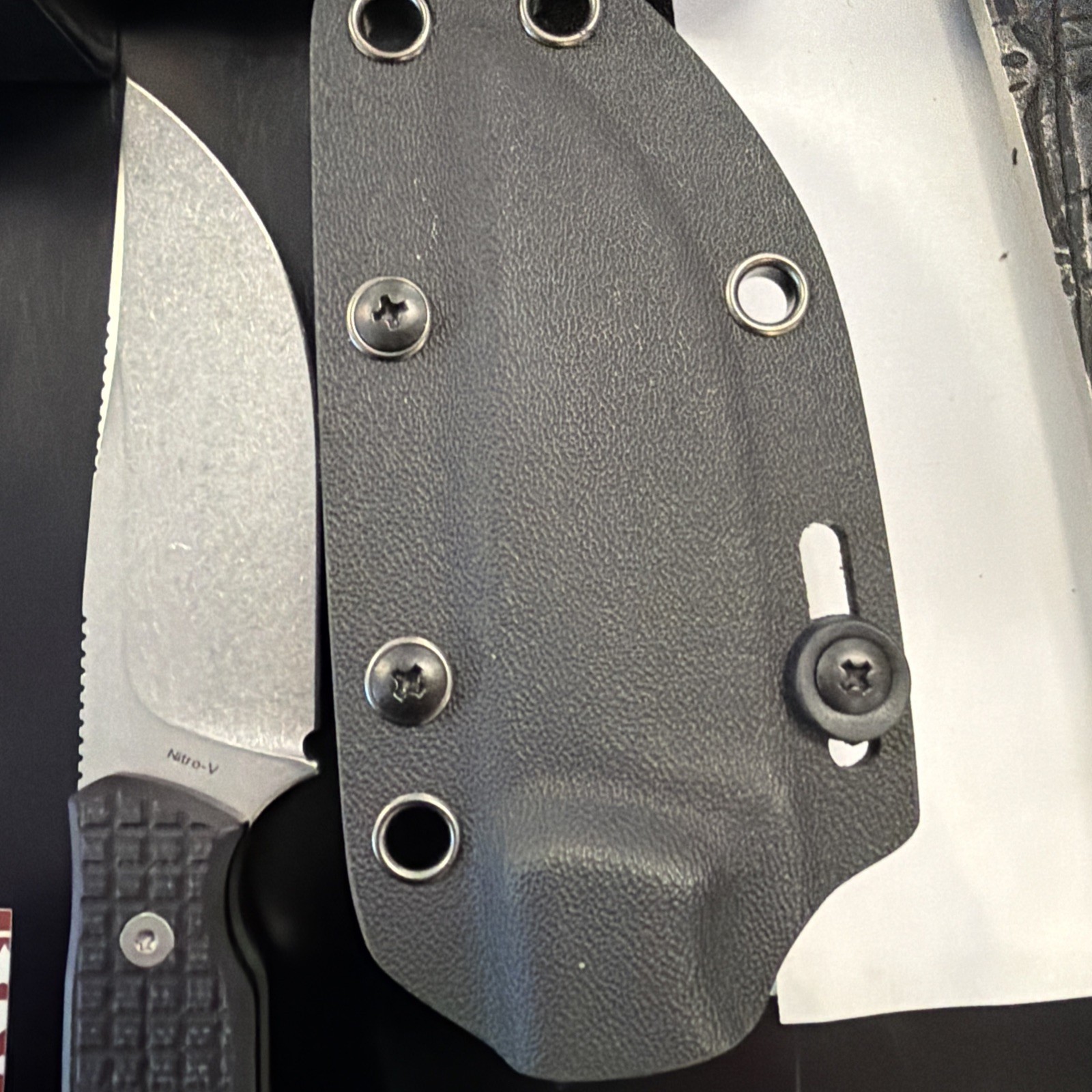 Vosteed Mink Fixed Blade Knives - 3.33’’ Nitro-V Blade with Sheath,