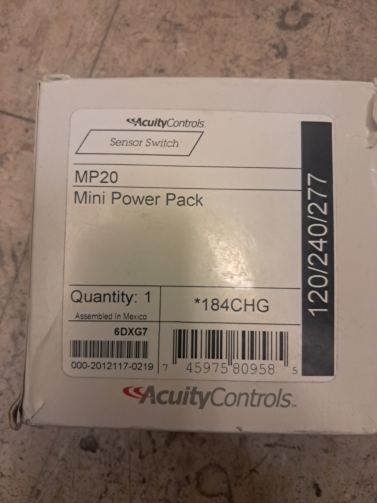 Acuity Controls / Sensor Switch MP20 120/277 VAC Mini Power Pack