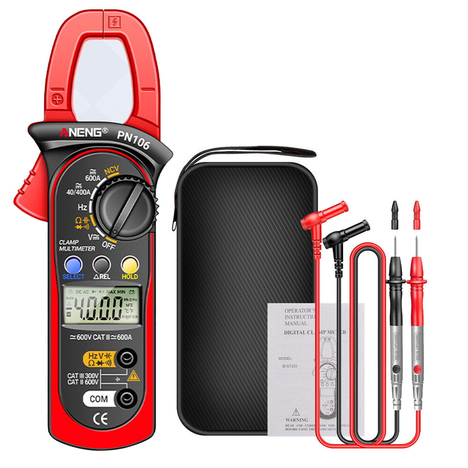 NEW AC/DC Current Digital Clamp Meter Amp Multimeter Handheld Tester 4000 Counts