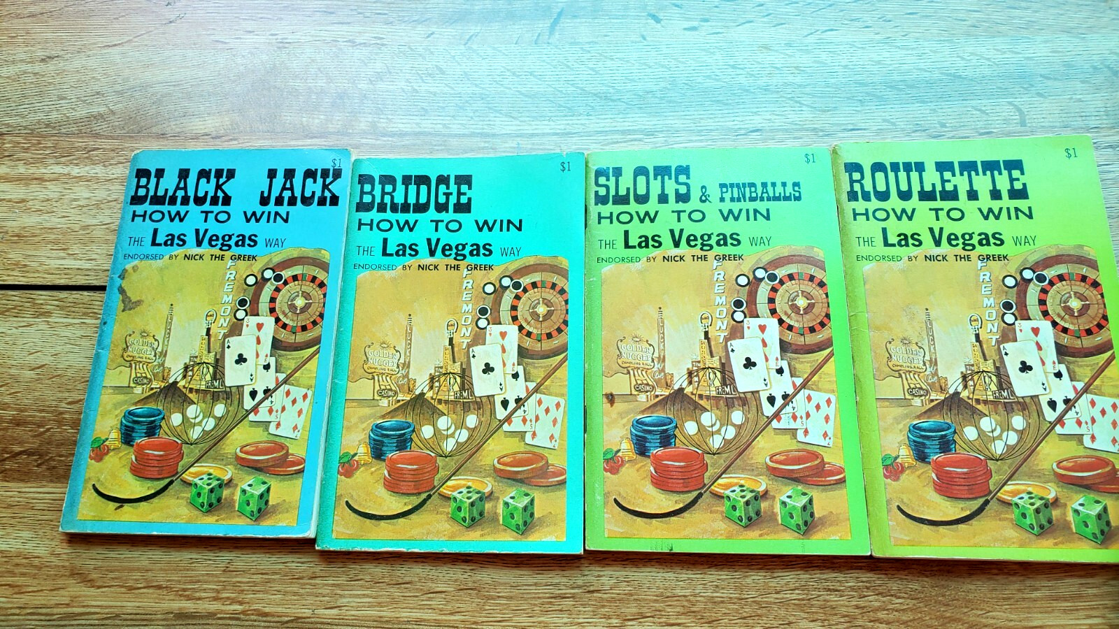 VTG 1965 Las Vegas Gambler Int. Publishers 4 Books Full Set 1st Ed. How to Win