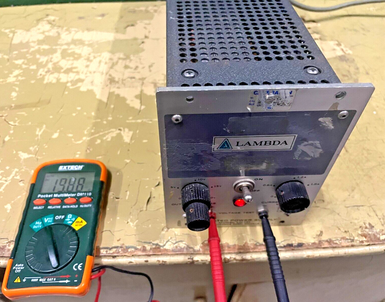 Lambda LH 121 Regulated 20 Volts DC Power Supply, Working