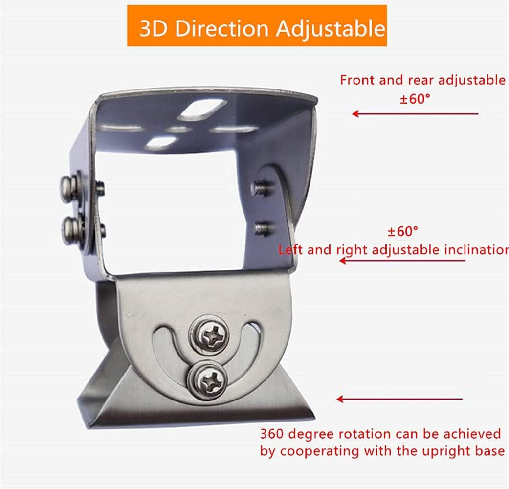 Universal 3D CCTV Camera Mount Bracket Adjustable Steel Wall Pole Adapter
