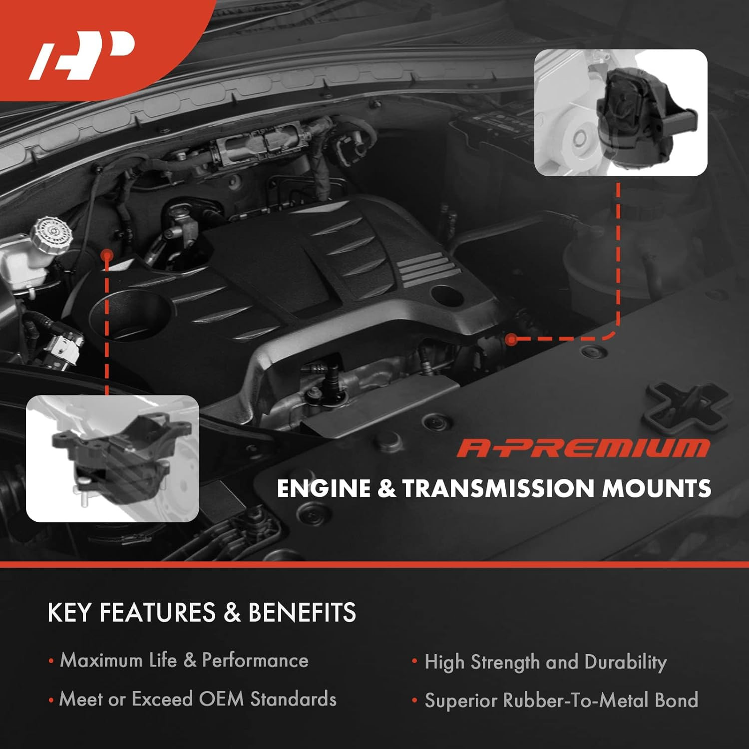 Engine Motor Transmission Mount for Jeep WJ Series Grand Cherokee 1999-2004 4.0L
