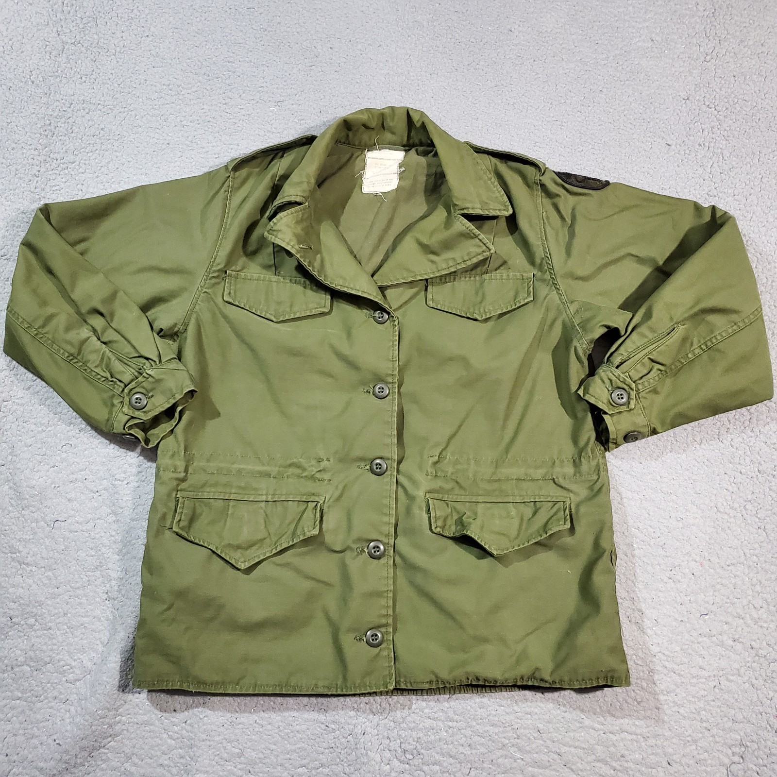 Vintage Field Coat Womens 12R Green OG 107 70s Army Medical Command Medicom