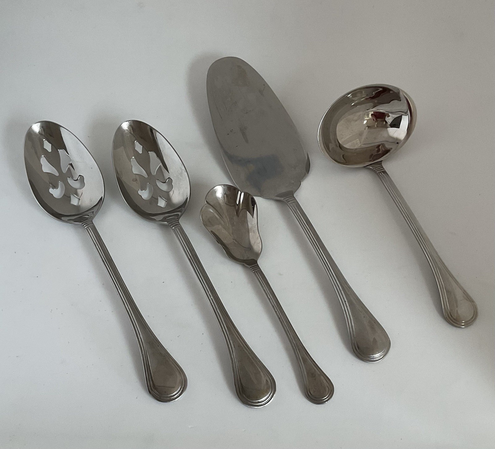 Set of 5 PFALTZGRAFF Stainless Steel STURBRIDGE Pattern Flatware Serving Pieces
