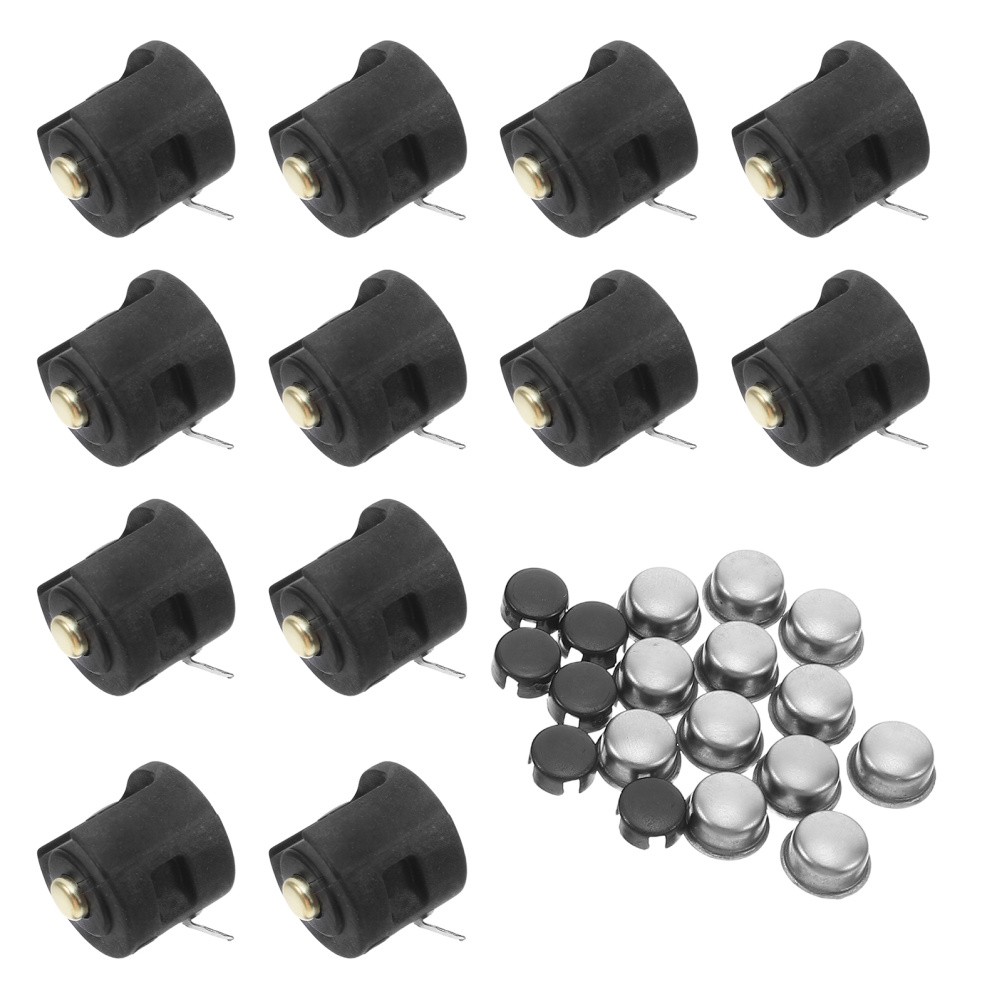 12 Sets Flashlight Hat Button Switch Waterproof End Cap Soft Cover