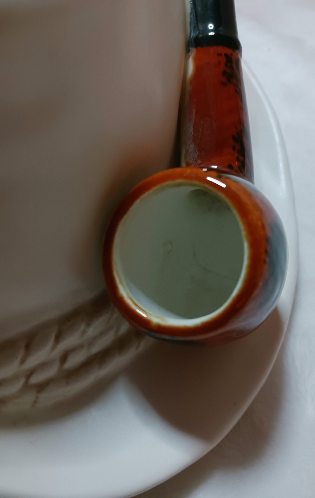 1963 LEFTON #1221 Ceramic Planter desk caddy Tyrolean Mountain Hat Briar Pipe