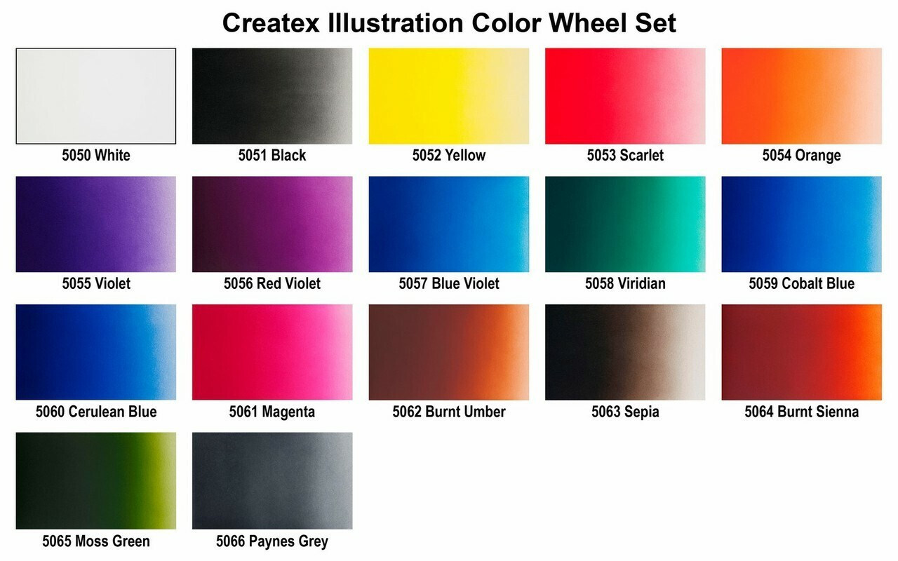 Createx Illustration Colors Wheel Set 2oz.