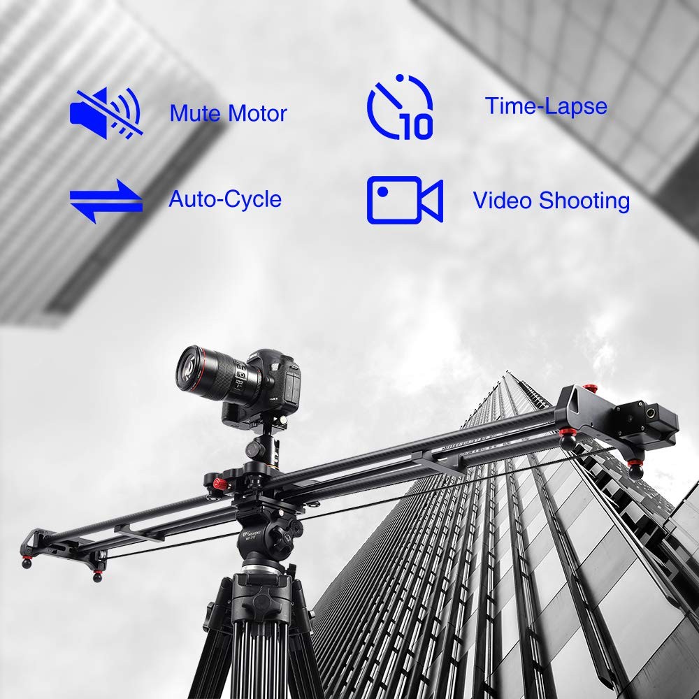 GVM Great Video Maker Camera Motorized Slider,48"/120CM,Automatic Round