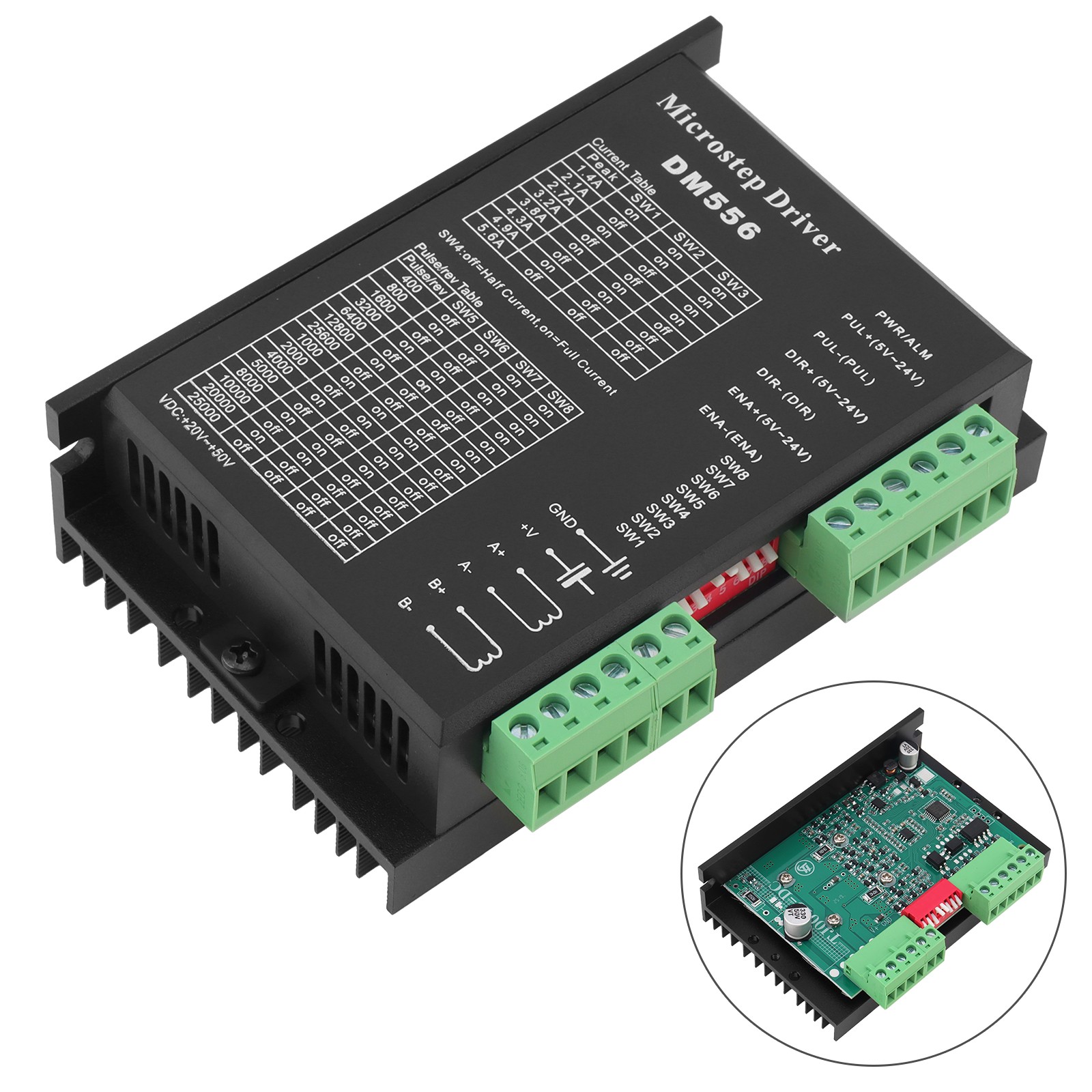 DM556 Digital Stepper Motor Driver 20-50V DC Max 5.6A Fit for Nema 17/23/34