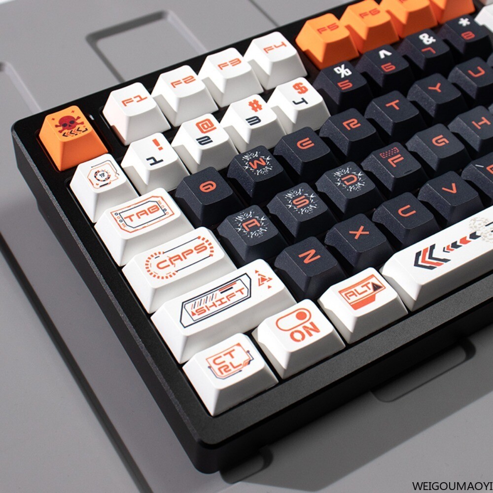 DIY PBT Cyberpunk Mechanical Future Keycaps Cherry Profile Set for Cherry MX