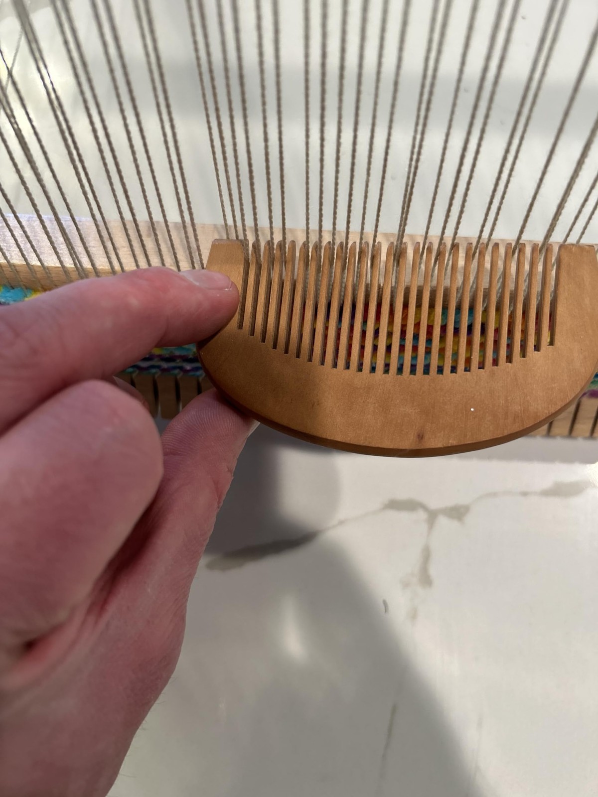 Solid Wood Table-top Weaving Loom, 25.2" H x 19.3" W Extra Large Frame, Solid...