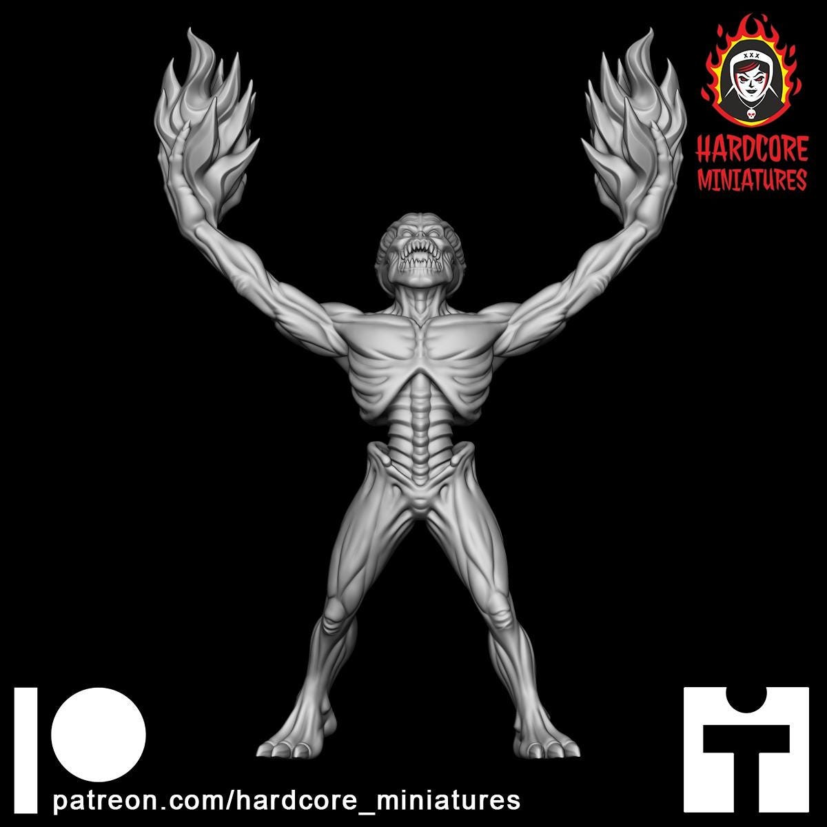 Archdemon Glorious Modular 32mm Tabletop RPG Mini 3D Printed Resin Unpainted