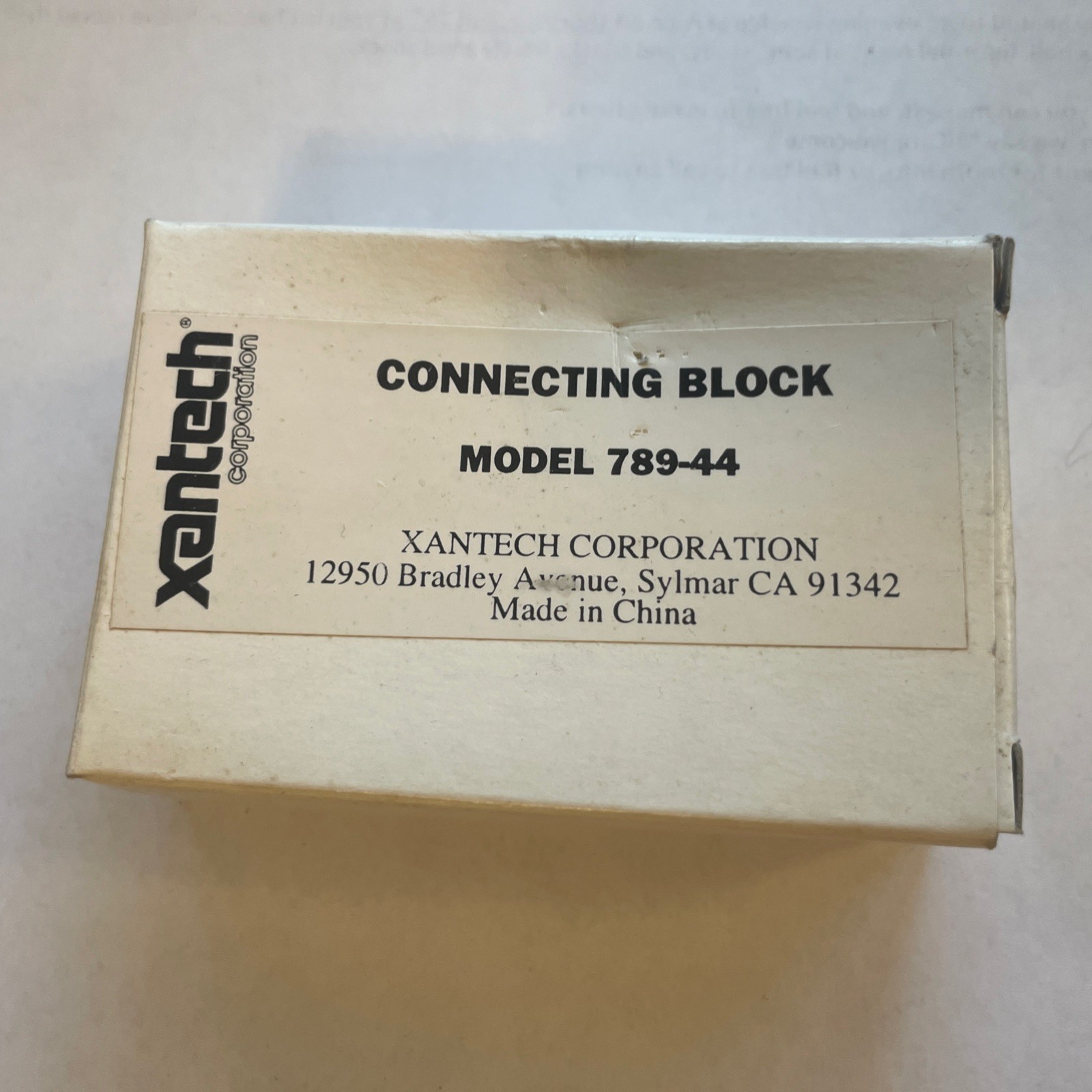New In Box Xantech 789-44 Connecting Block For 4 IR Emitters