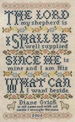 The Lord is My Shepherd by Silver Creek Samplers cross stitch pattern