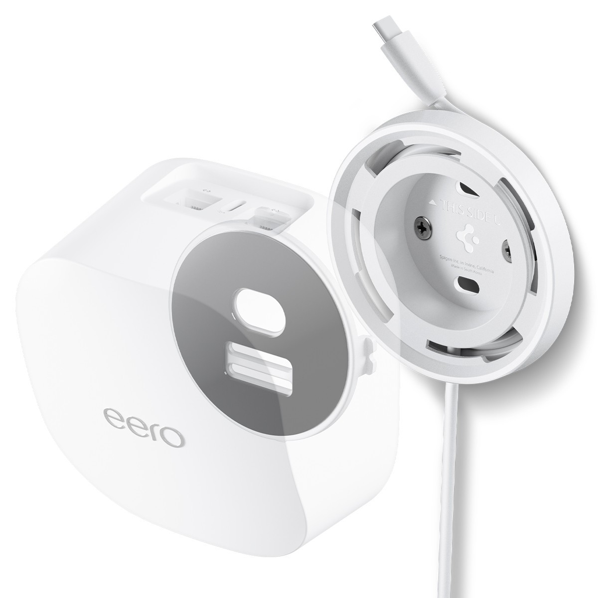 For eero 6/6+/Pro 6/Pro 6E/7 | Spigen Wall Mount with Built in Cable Organizer