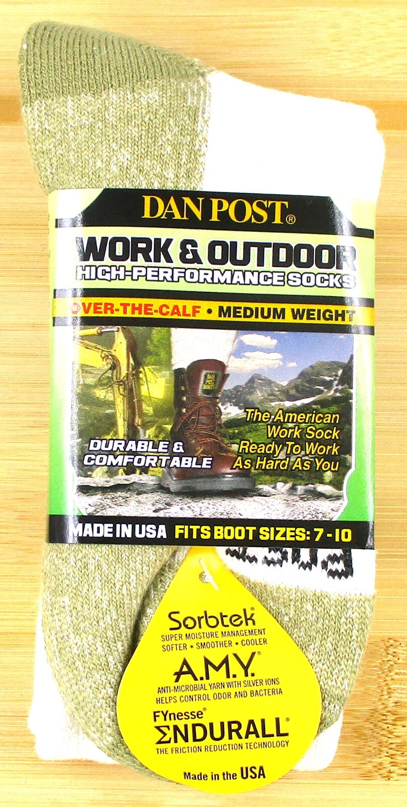Dan Post Work & Outdoor High Performance Mens Boot Socks 7-10 Brand New