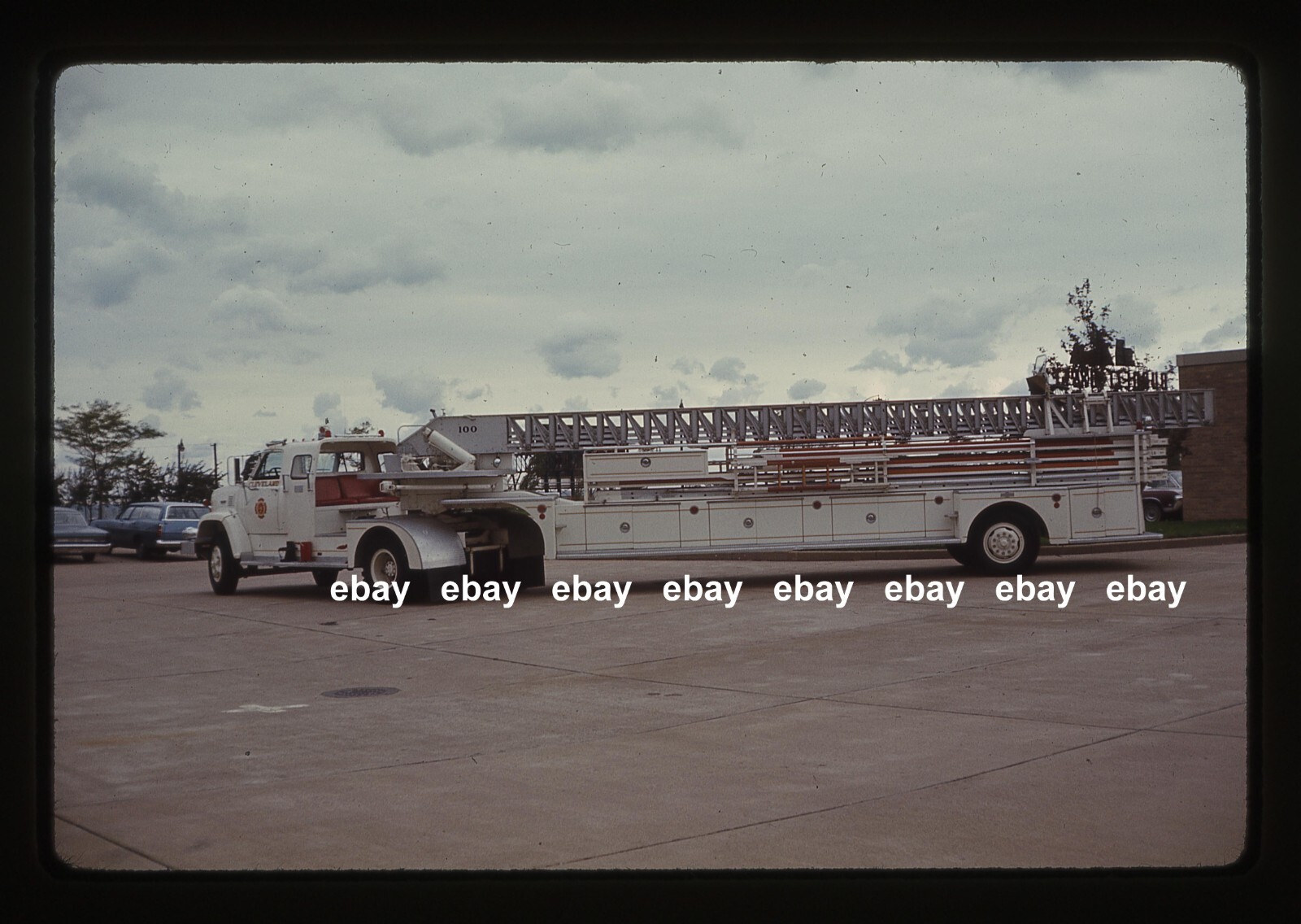 Cleveland OH 1970 GMC Pirsch 100' TDA Fire Apparatus Slide