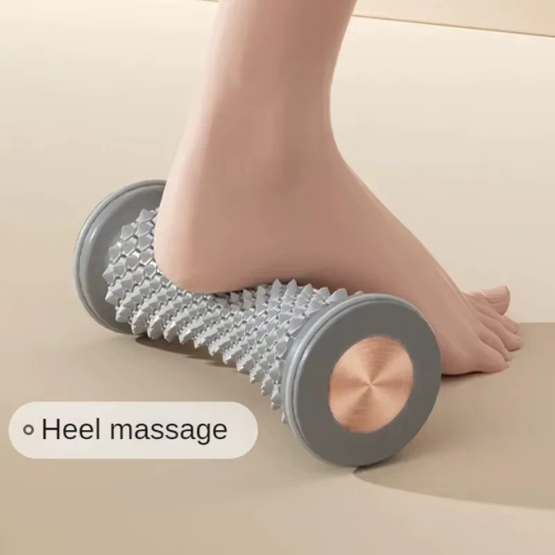 Silver Foot Massage Roller Plantar Fascia Ball Muscle Relaxation Care Tool
