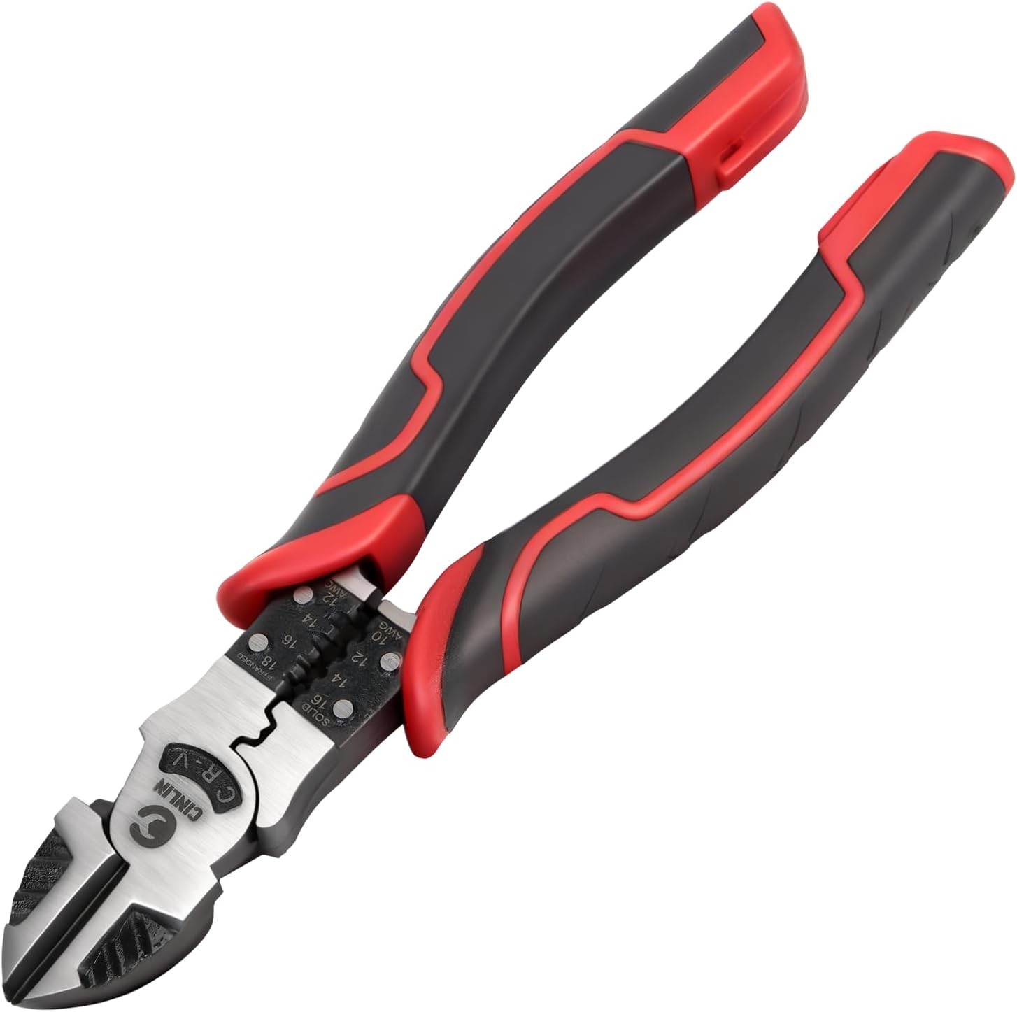 3-in-1 Diagonal Cutting Pliers, 7.5" Multifunction Heavy Duty Side-Cutting/Strip