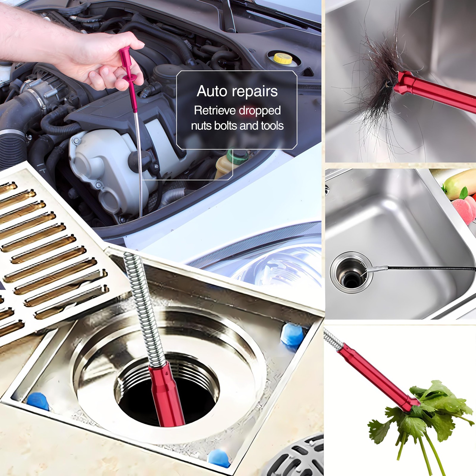 Flexible Magnetic Pickup Tool,Bendable Grabber Tool with 4 Claws & Strong Mag...
