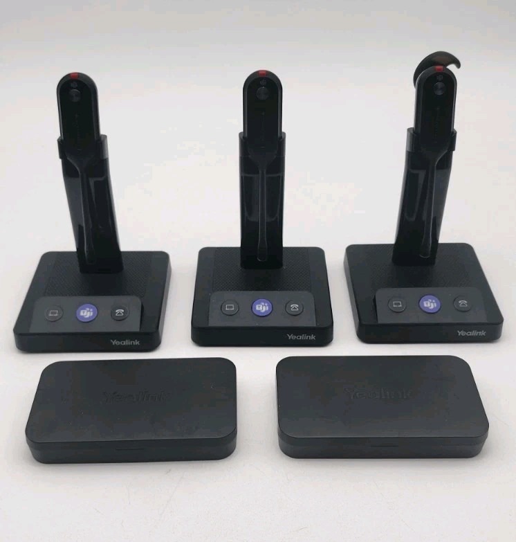 Lot Of 3 Yealink WH63 UC Wireless DECT Headset WHB630 Base Bluetooth Mono