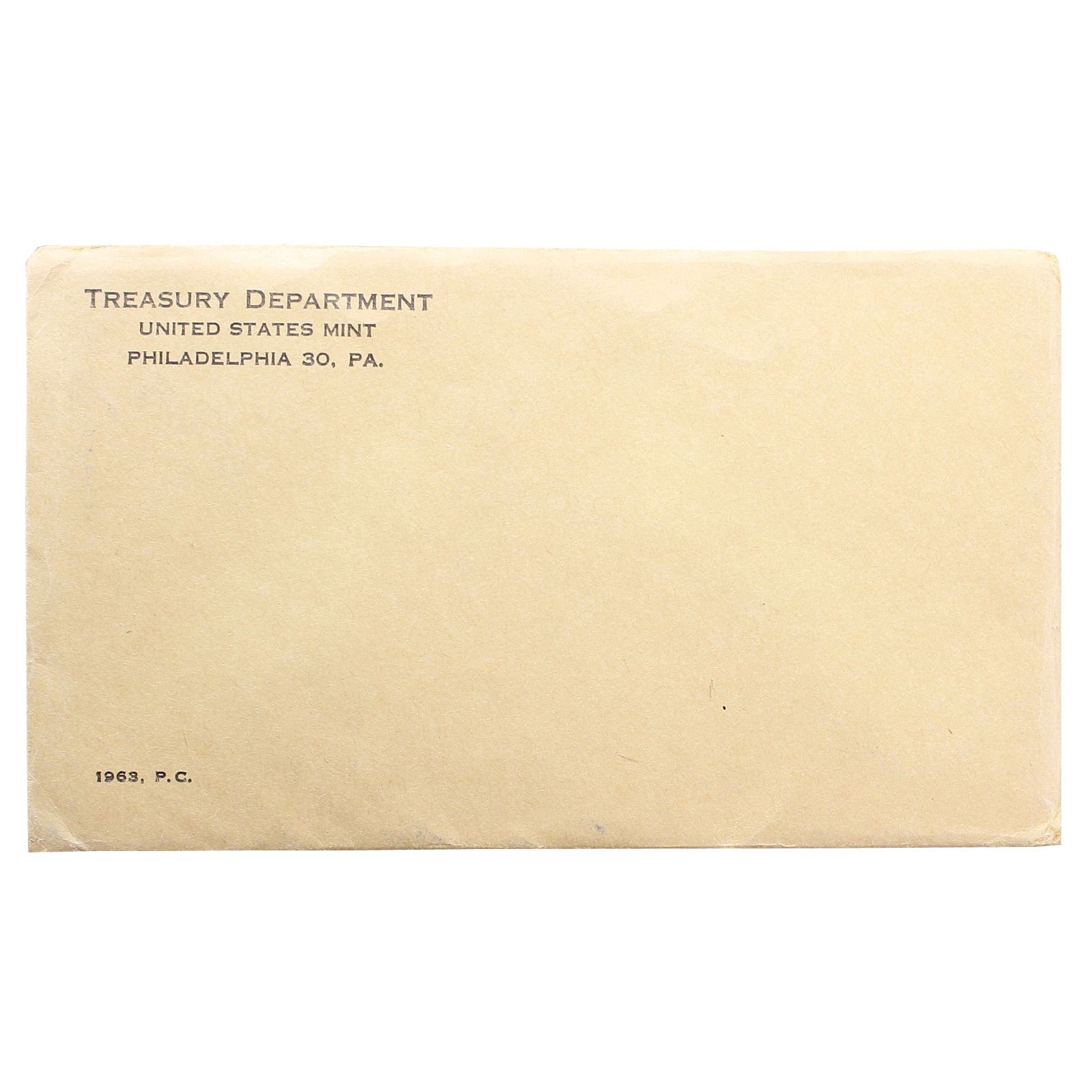 1963 (P) Proof Set Original Envelope 90% Silver US Mint 5 Coins