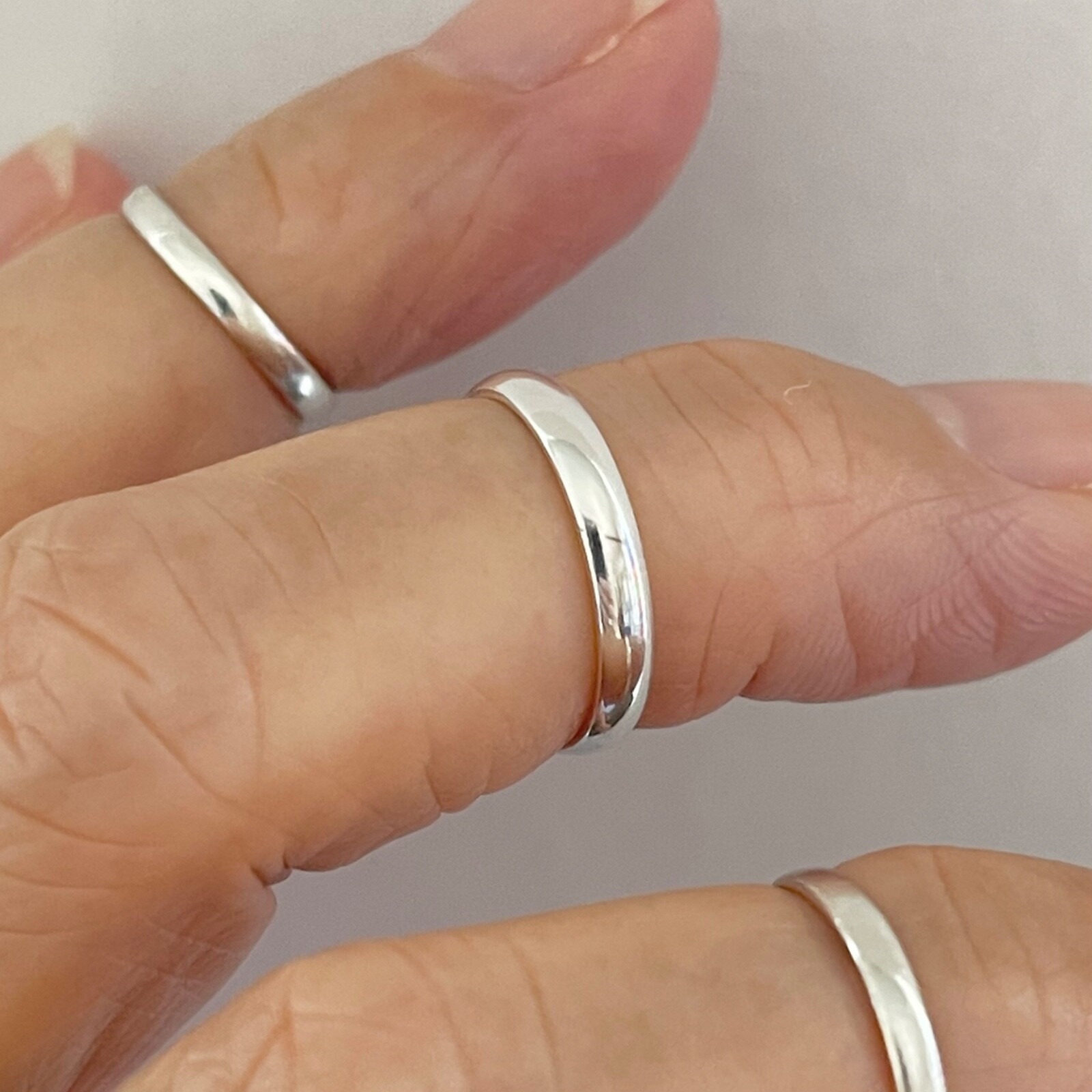 Sterling Silver 2.5MM Band Toe Ring, Silver Rings, Silver Band, Adjustable