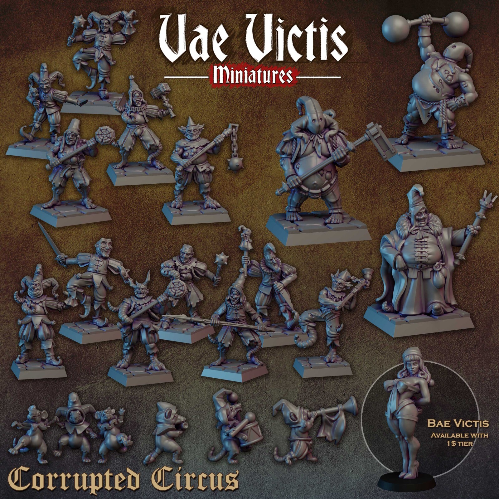 Vae Victis Miniatures Corrupted Circus 28mm Frostgrave pathfinder D&D