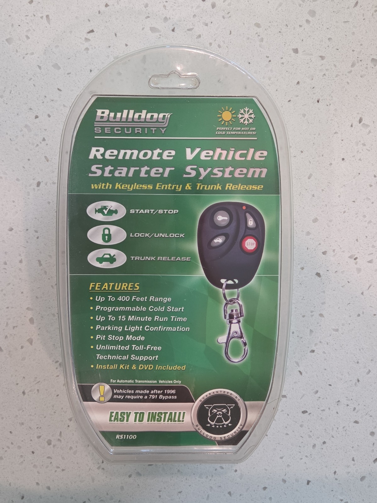 Bulldog Security Remote Vehicle Starter System New Sealed - Keyless Entry Trunk