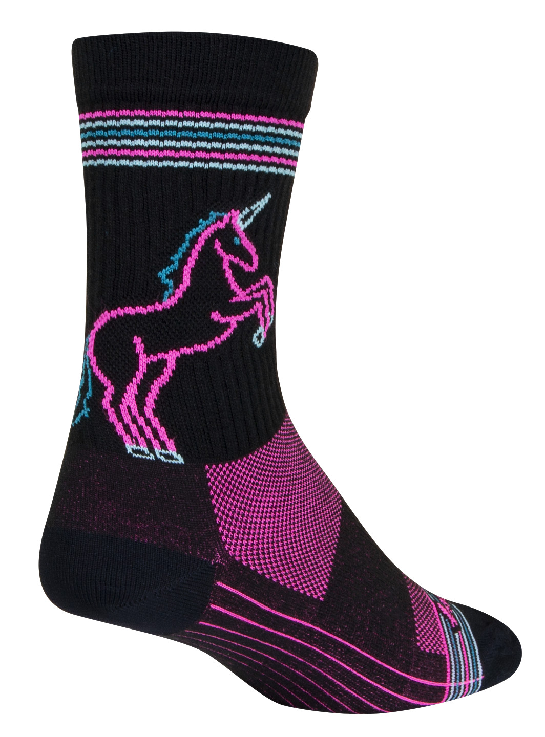 Socks - SockGuy - Mystical Unicron Black L/XL 6" Crew Cycling/Running NEW