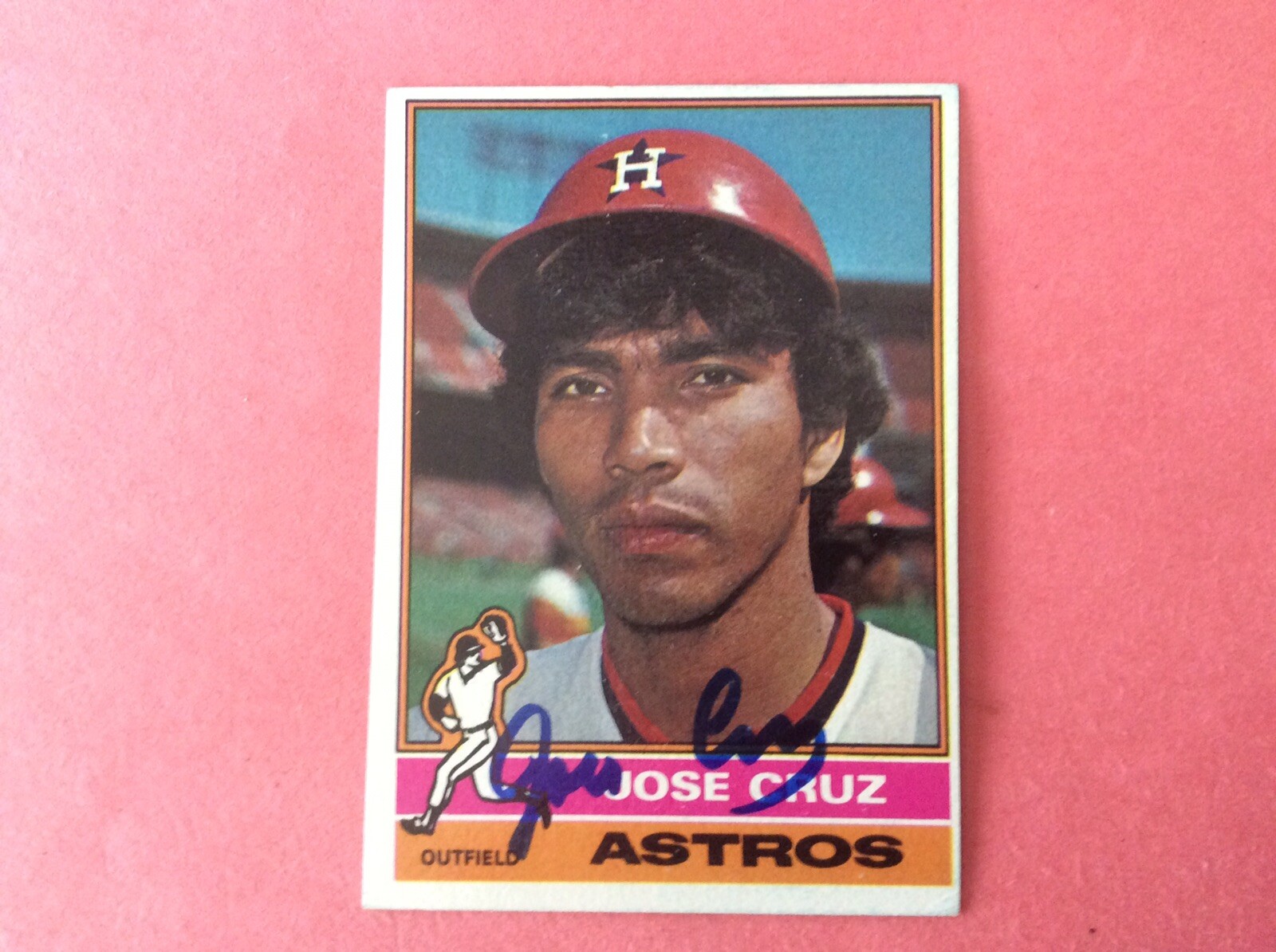 1976 Topps #321 Houston Astros Jose Cruz Autograph.