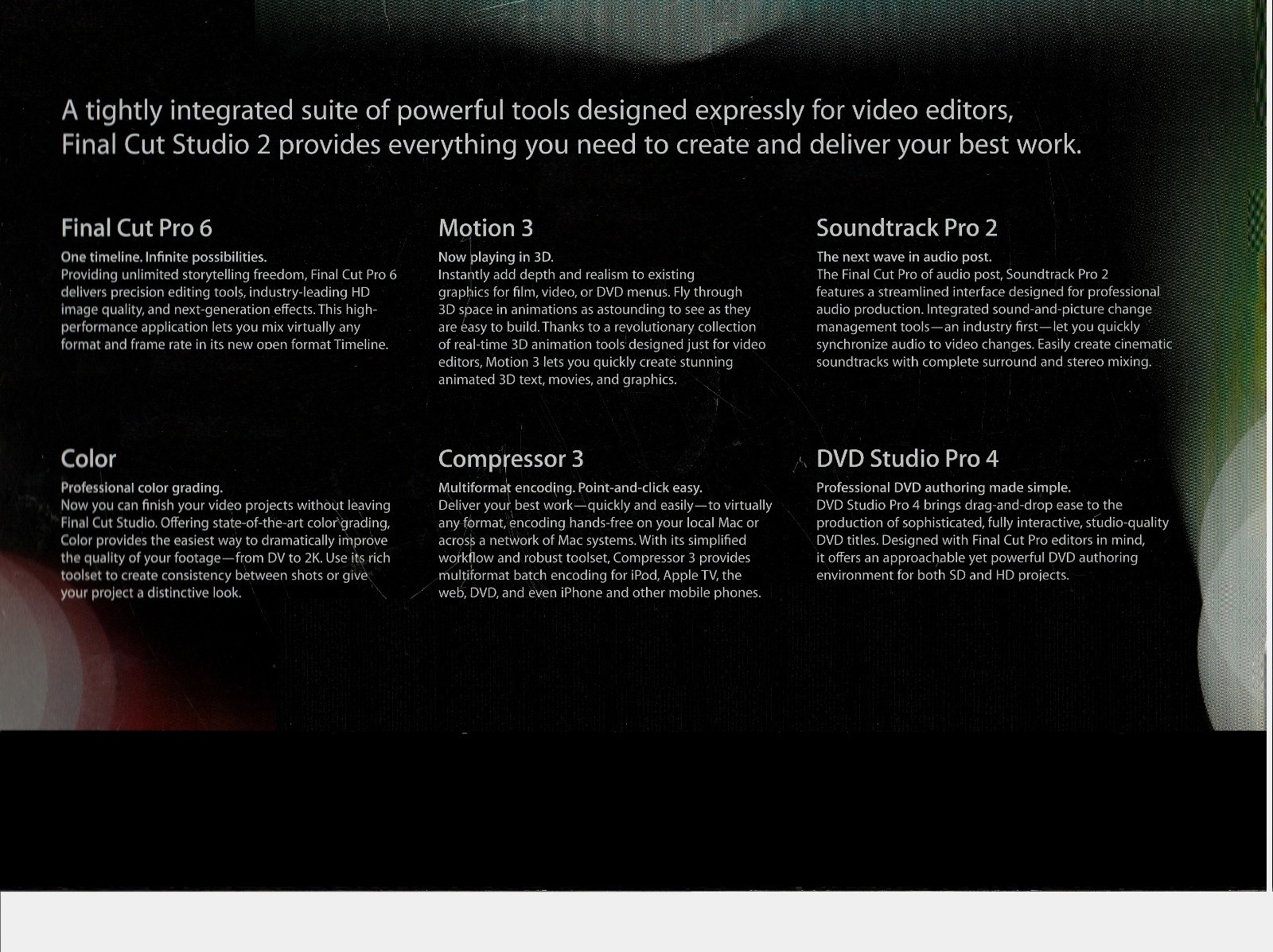 Final Cut Studio 2 HD Academic Version - Apple - MA891ZA