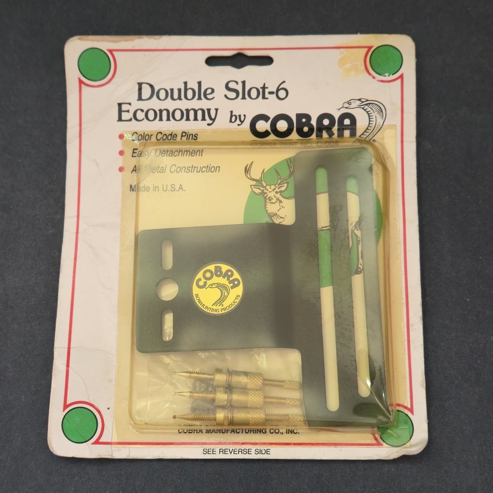 Cobra Double Slot-6 Economy 3 Pin Bow Hunting Sight Camo Camouflage New & Sealed