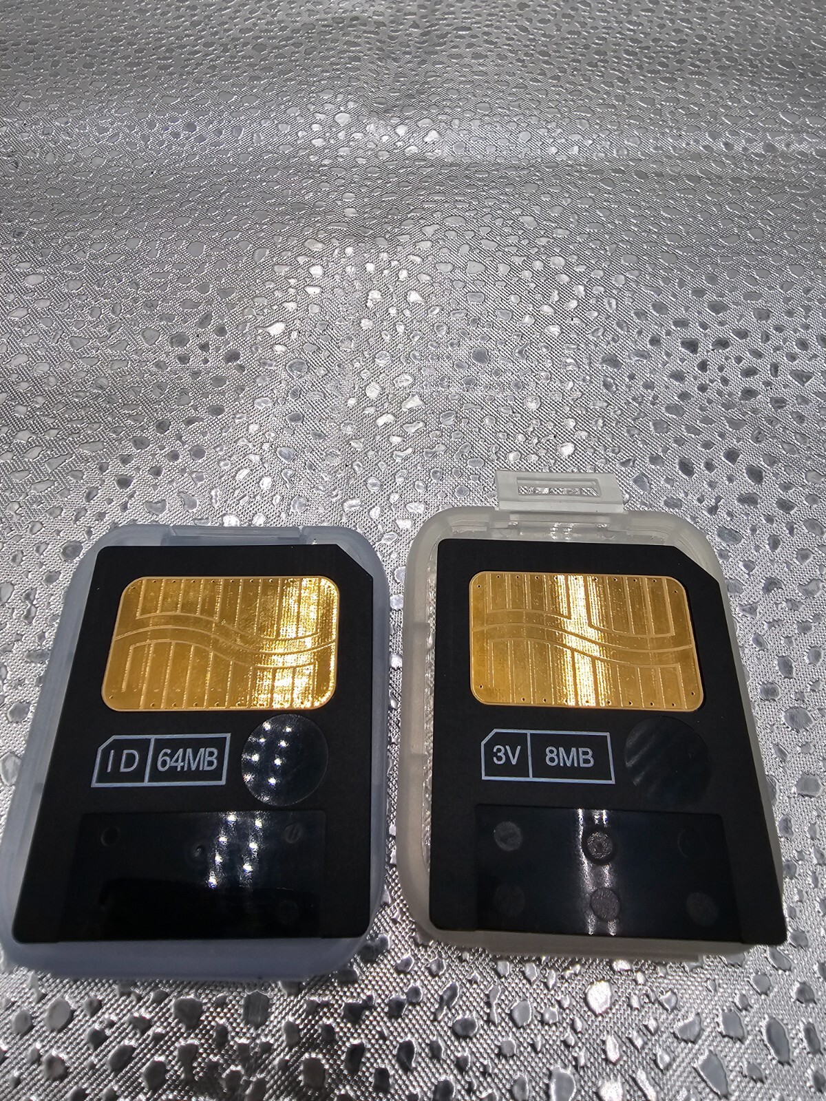 Olympus 8mb M-8P & SanDisk 64mb SDSM-64 lot of 2 both with cases