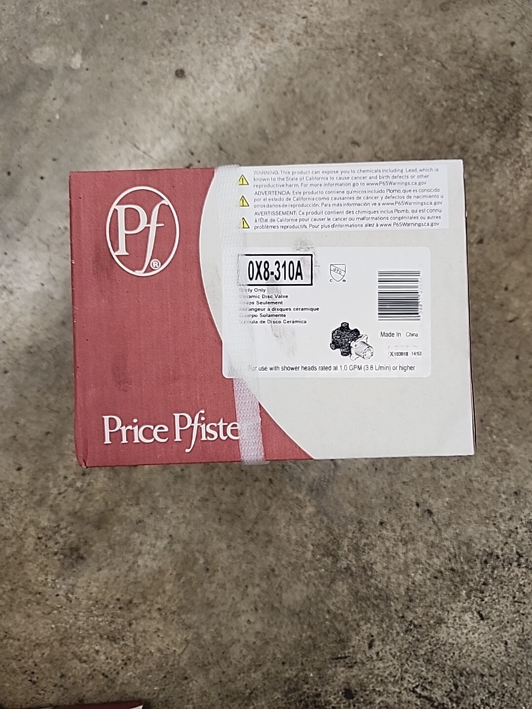 Price Pfister 0X8-310A Series Tub and Shower Rough-In Valve Body Only