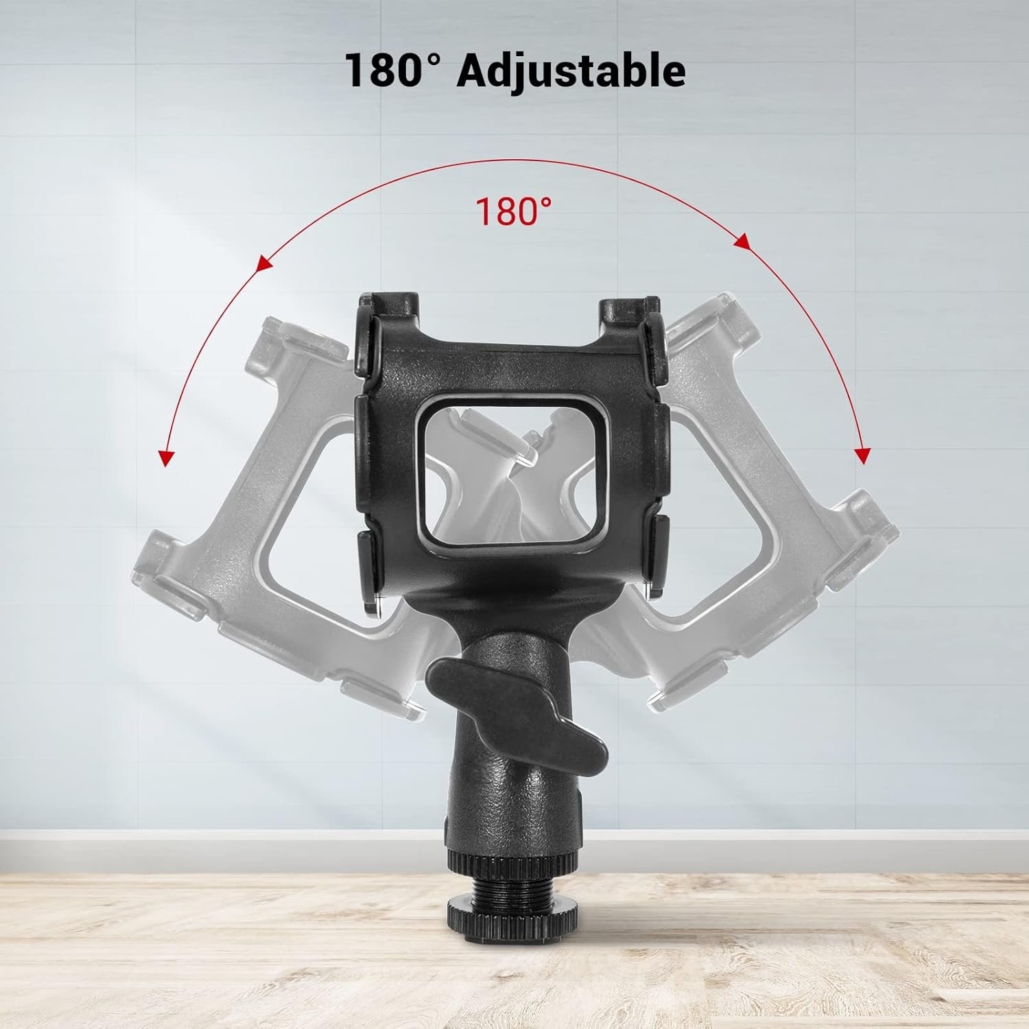 Cold Shoe Microphone Shock Mount Adapter for Camera and Boompole Use