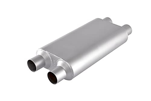 Universal 80Series Mufflers 2.0 Inch Dul Inlet (ID) 2.0 Inch Dul 2" Silver